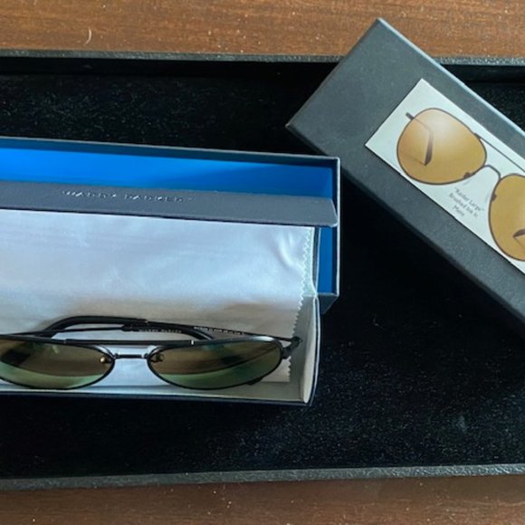 NIB Warby Parker Aviator Style Raider Frame Sunglasses Brushed Ink w/ Case & Box - Picture 6 of 6